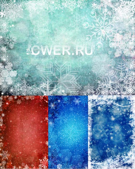 Stock Photo. Backgrounds with Snowflakes