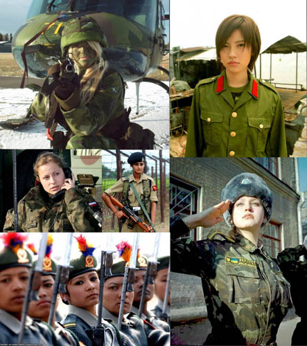 девушка - солдат