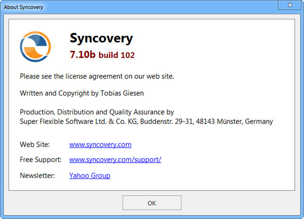 Syncovery 7.10 Build 102
