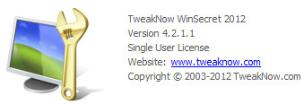 TweakNow WinSecret 2012 4.2.1.1