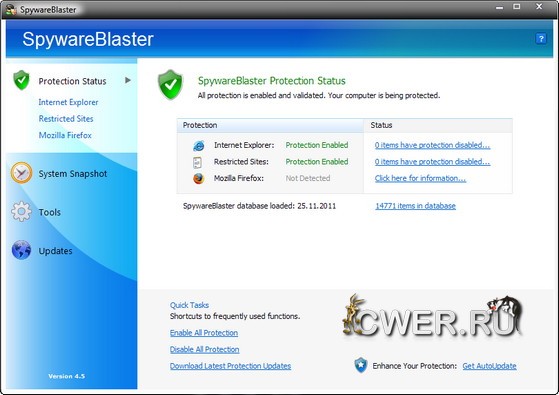 SpywareBlaster 4.5