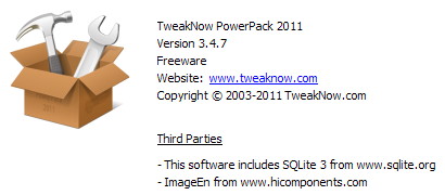 TweakNow PowerPack 2011 3.4.7