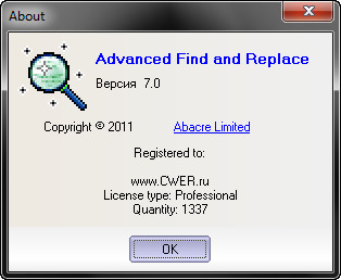 Advanced Find and Replace 7.0