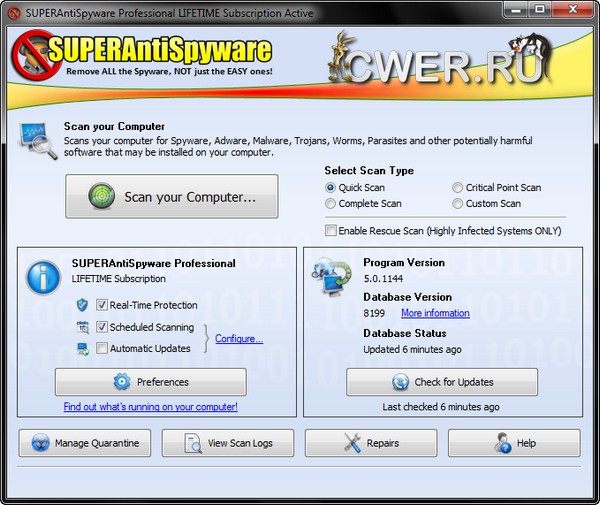 SUPERAntiSpyware Professional 5.0.1144