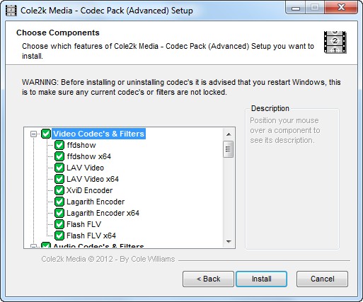 Cole2k Media Codec Pack